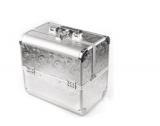 Aluminium draagbare nagelkoffer Zilver met motief